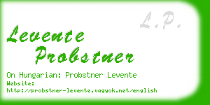 levente probstner business card